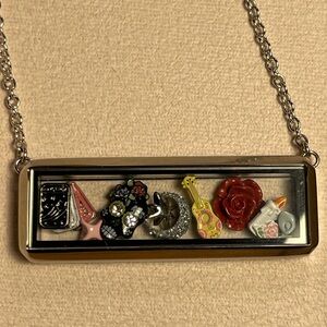 Origami Owl Silver Dia de Los Muertos Locket Set NWT